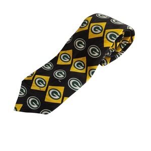 Vtg. 1995 NFL Green Bay Packers Wisconsin Football Tie Sporty Preppy‎ Game Day